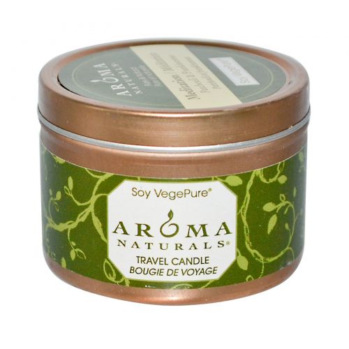 Aroma Naturals, Soy VegePure, Travel Candle, Meditation, Пачули и ладан, 79.38 г