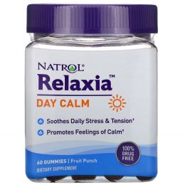 Natrol, Relaxia, Day Calm, Fruit Punch,  60 Gummies