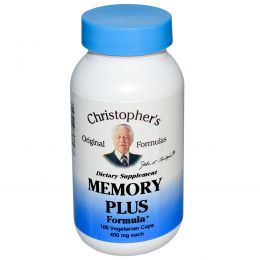 Christopher's Original Formulas, Формула Memory Plus, 450 мг, 100 растительных капсул