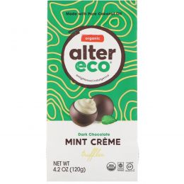 Alter Eco, Органический шоколад, темные мятные трюфели, темный шоколад, 4,2 унции (120 г)
