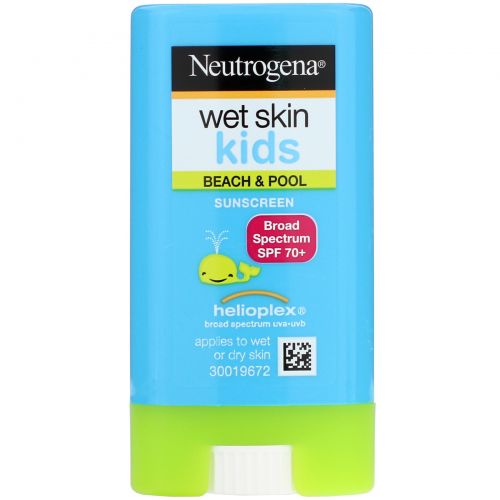 Neutrogena, Wet Skin Kids, твердое средство для загара, SPF 70+, 13 г