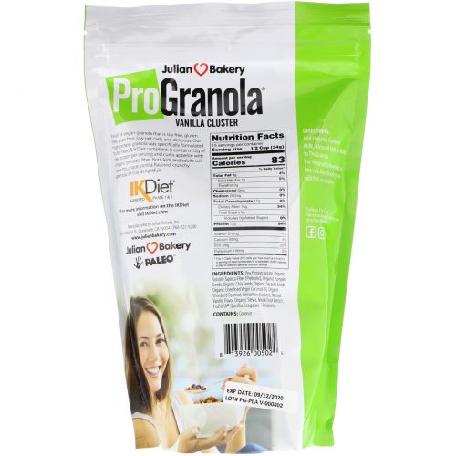 Julian Bakery, Pro Granola, ванильный вкус, 17,9 унц. (510 г)