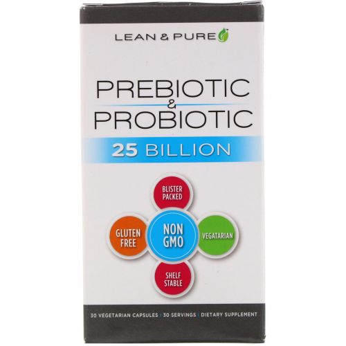 Lean & Pure, Prebiotic & Probiotic Complete, 25 Billion, 30 Vegetarian Capsules