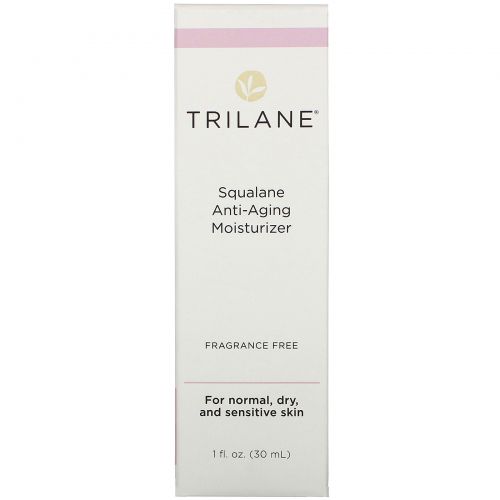 Trilane, Squalane Anti-Aging Moisturizer, Fragrance Free, 1 fl oz (30 ml)