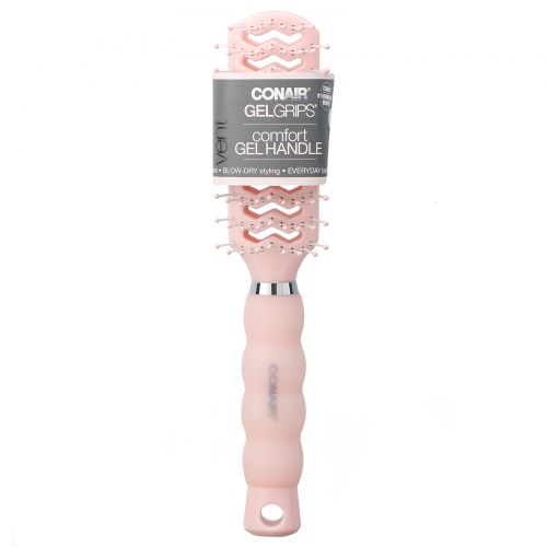 Conair, Продуваемая расческа для укладки Gel Grips с удобной гелевой ручкой, 1 шт.