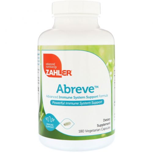 Zahler, Abreve, улучшенная рецептура поддержки иммунной системы, 180 вегетарианских капсул