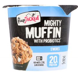 FlapJacked, Mighty Muffin, с пробиотиками, Сморес, 1,94 унции (55 г)