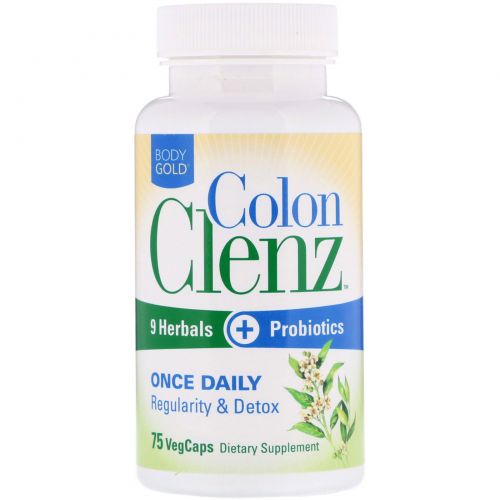 BodyGold, Colon Clenz, 75 VegCaps