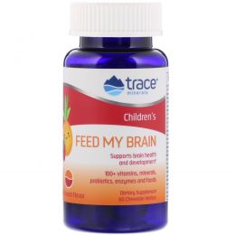 Trace Minerals Research, FMB Feed My Brain, For Children, Fruit Punch Flavor, 60 Chewable Wafers