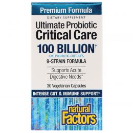 Natural Factors, Ultimate Probiotic Critical Care, 100 Billion CFU, 30 Vegetarian Capsules