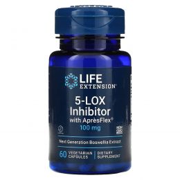 Life Extension, Ингибитор 5-Lox, с ApresFlex, 100 мг, 60 растительных капсул