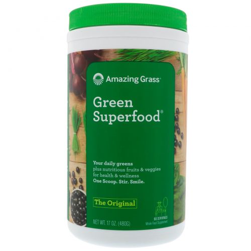 Amazing Grass, GreenSuperfood, Порошок для приготовления натурального напитка, 17 унций (480 г)