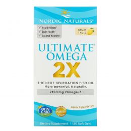 Nordic Naturals, Ultimate Omega 2X, 2150 мг, 120 капсул