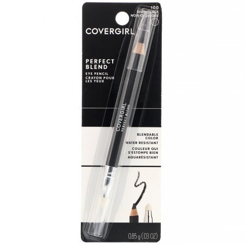 Covergirl, Perfect Blend, карандаш для бровей, оттенок 100 «Базовый черный», 0,85 г (0,03 унции)