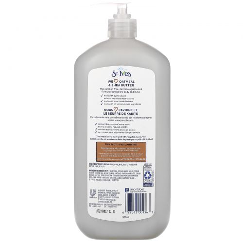 St. Ives, Soothing Body Wash, Oatmeal & Shea Butter, 32 fl oz (946 ml)