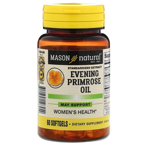 Mason Natural, Evening Primrose Oil, 60 Softgels