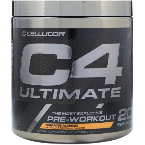 Cellucor, C4 Ultimate, Предтренировочная формула, Апельсин и манго, 13,4 унц. (380 г)