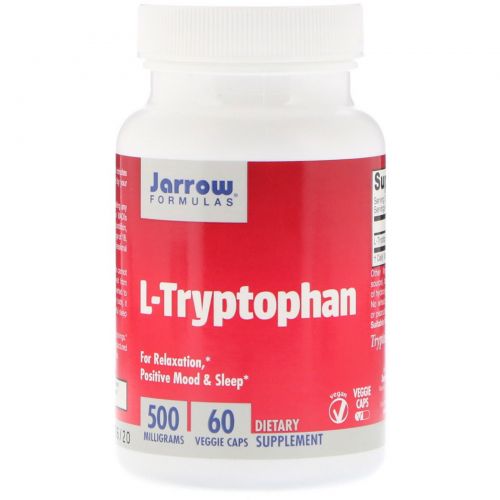 Jarrow Formulas, L-триптофан, 500 мг, 60 капсул