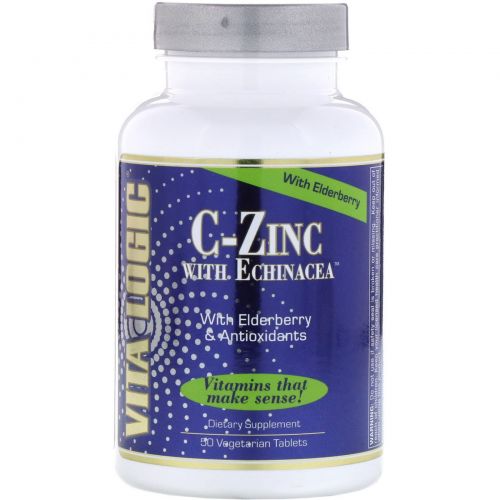 Vita Logic, C-Zinz with Echinacea, 50 Vegetarian Tablets