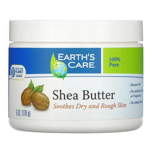 Earth's Care, Масло ши, на 100% чистое, 6 унций (170 г)