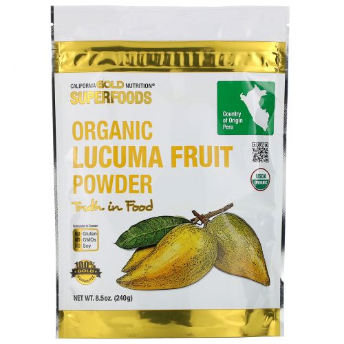 California Gold Nutrition, Superfoods, органический порошок фрукта лукума, 8,5 унции (240 г)