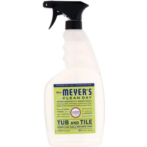 Mrs. Meyers Clean Day, Средство для чистки ванн и кафеля с запахом лимона и вербены, 33 жидк. унц. (976 мл)