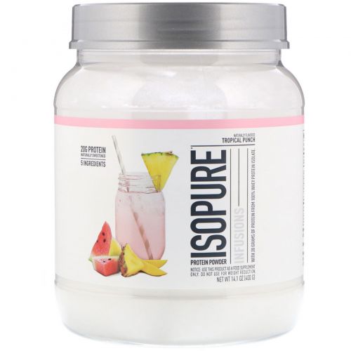 Nature's Best, IsoPure, Protein Powder Infusions, Tropical Punch, 14.1 oz (400 g)