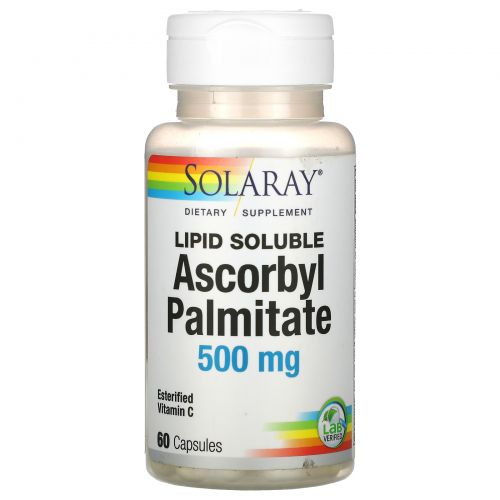 Solaray, Ascorbyl Palmitate, 500 mg, 60 Capsules