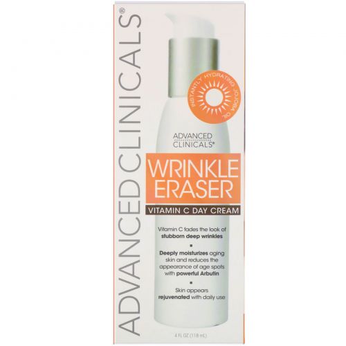 Advanced Clinicals, Wrinkle Eraser, Vitamin C Day Cream, 4 fl oz (118 ml)