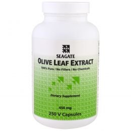 Seagate, Экстракт листа оливы, 450 мг, 250 капсул на растительной основе