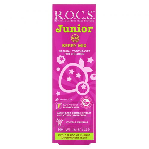 R.O.C.S. , Junior, Berry Mix Toothpaste, 6-12 Years , 2.6 oz (74 g)