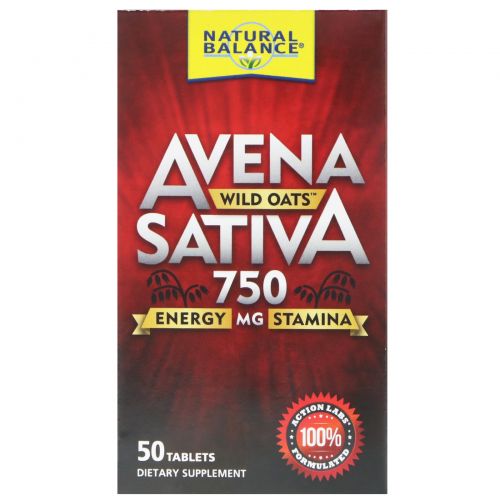 Natural Balance, Avena Sativa, Wild Oats, 750 mg , 50 Tablets