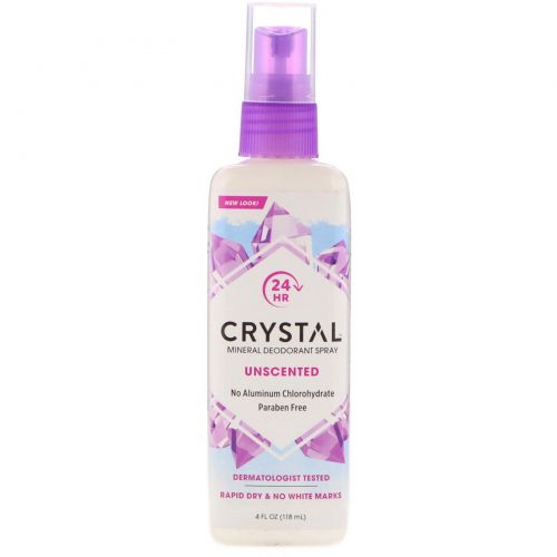 Crystal Body Deodorant, Дезодорант-спрей для тела, 4 oz (118 мл)