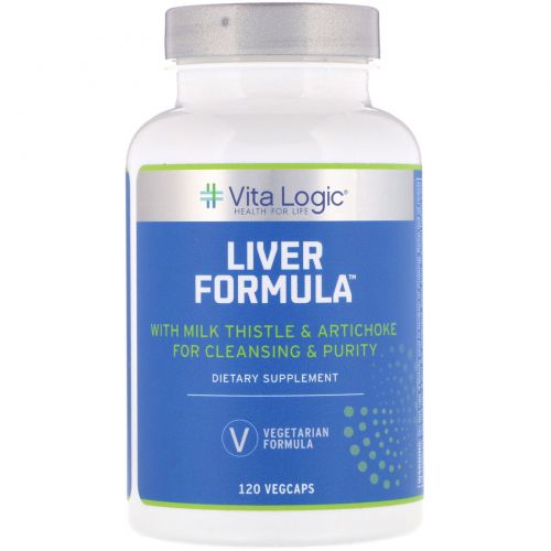 Vita Logic, Добавка для здоровья печени Liver Formula, 120 растительных капсул