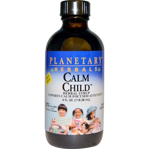 Planetary Herbals, Успокаивающее для детей, травяной сироп, 4 жидких унции (118.28 мл)