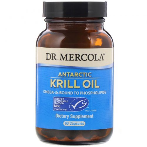 Dr. Mercola, Premium Supplements, масло криля, 60 капсул