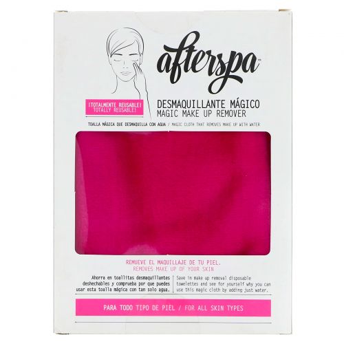 AfterSpa, Волшебная многоразовая салфетка для снятия макияжа, 1 салфетка