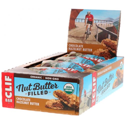 Clif Bar, Organic Nut Butter Filled Energy Bar, Chocolate Hazelnut Butter, 12 Energy Bars, 1.76 oz (50 g) Each