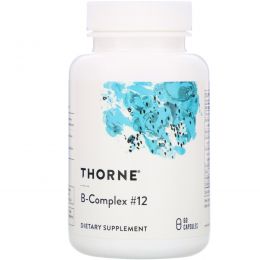 Thorne Research, Комплекс витаминов группы B №12, 60 капсул