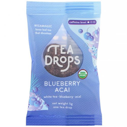 Tea Drops, Blueberry Acai White, 1.8 oz