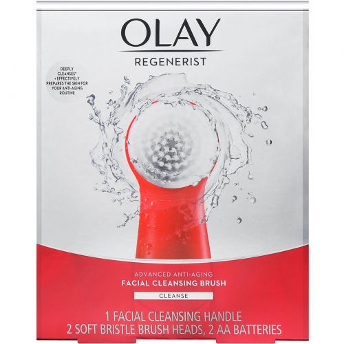 Olay, Regenerist, усовершенствованный антивозрастной уход, щетка для очистки лица, 1 устройство, 2 насадки