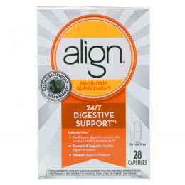 Align, 24/7 Digestive Support, Probiotic Supplement, 28 Capsules