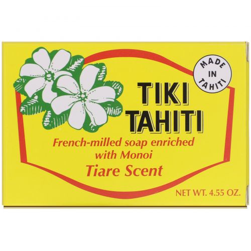 Monoi Tiare Tahiti, Мыло с кокосовым маслом, Tiare (Gardenia) Scented, 130 г