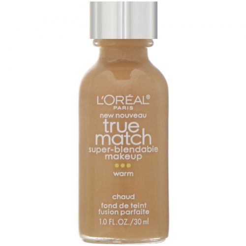 L'Oreal, Тональная основа True Match Super-Blendable Makeup, оттенок темно-коричневый W8, 30 мл