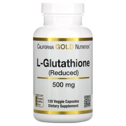 California Gold Nutrition, L-глутатион, восстановленный, 500 мг, 120 растительных капсул