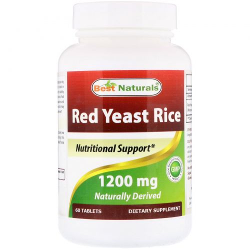 Best Naturals, Red Yeast Rice, 1200 mg, 60 Tablets