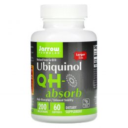 Jarrow Formulas, Убихинол QH-Absorb, 200 мг, 60 мягких гелевых капсул