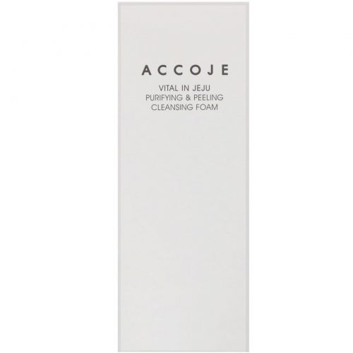 Accoje, Vital in Jeju, очищающая и отшелушивающая пенка для лица, 150 мл