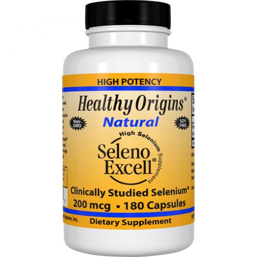 Healthy Origins, Селен Excell, 200 мкг, 180 капсул
