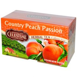 Celestial Seasonings, Травяной чай, персиковый, без кофеина 20 чайных пакетиков, 1.4 унции (41 г)